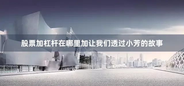 股票加杠杆在哪里加让我们透过小芳的故事